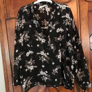 Vince sheer V-neck top